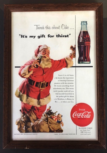 4616-1 € 7,50 coca cola afbeelding met lijst 20x 30 cm